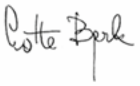 Lotte Berk's signature Lotte Berk's signature